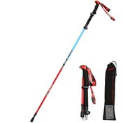 Resim Cbtx Kodenor Ultra-Hafif Eva Kavrama Kolu Karbon Fiber Trekking Baston Kırmızı 