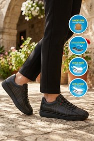 Resim Voyager Siyah Hakiki Deri Anatomik Kadın Casual Ayakkabı Z096 Z 