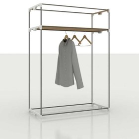 Resim Prado Ekose Çelik Profilli Portatif Bez Dolap 