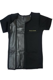 Resim FİTFORMGİYİM Sauna Spor Korse Tayt Ve Fermuarlı Kısa Kollu Takım Ikisi Bir Arada 