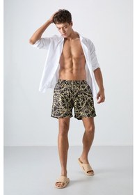 Resim Tommylife Zincir Desenli Hızlı Kuruyan Standart Fit Erkek Deniz Şortu - 81267 Varyant 9 