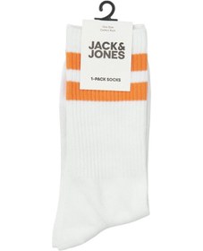 Resim Jack & Jones Erkek Çorap 12250739 Beyaz-orange Beyaz - Turuncu 