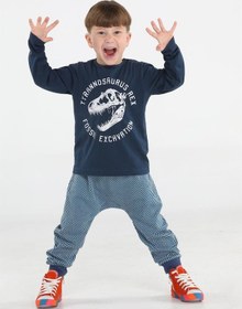 Resim Casabony Fossil Erkek Çocuk Baggy Pantolon + T-shirt Takım-laci Lacivert 