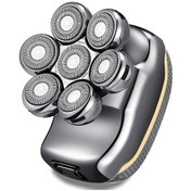 Resim Geeksen Razor 6'sı 1 Arada Erkek Elektrikli Tıraş Makinesi 7 Yüzen Başlık Silah Rengi 