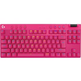 Resim Logitech G Pro X Tkl Lightspeed Kablosuz Oyuncu Klavyesi Tactile Magenta 