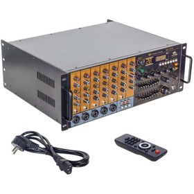 Resim MagicVoice MV-1215 USB-BT-UK Rms 200W - Max.1600W 6 Zon Trafolu Küp Mixer Anfi 