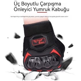 Resim Nefes Alabilen Örgü Kaymaz Yaz Ve Sonbahar Motosiklet Sürüş Eldiveni Yarım Parmak Tam Parmak Çarpışma Koruması Yeşil 