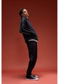 Resim Defacto Regular Fit Beli Bağcıklı Cepli Eşofman Altı E9745ax25aubk81 Siyah 