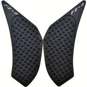 Resim Xuweiwei Black Yamaha Fz6n Motorcycle Fuel Tank Pad Anti Slip Sticker Traction Side Fuel Clip 