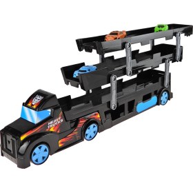 Resim Oyuncak Taşıyıcı Tır Heavy Trucks Üç Katlı Dev Tır Üç Adet Araba 