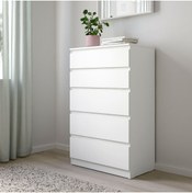 Resim IKEA AKDENİZ KULLEN beyaz 70x112 cm 5 çekmeceli şifonyer 