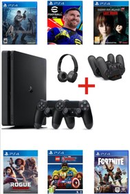 Resim Sony Playstation 4 Slim 500 Gb+Yenilenmiş+2. Ps4 Kol+15 Dijital Oyun+Kulaklık ve Kol Şarj Standı Hediye 