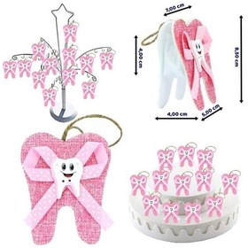 Resim Diş Figürlü Çanta - Pembe - 12 Adet Pembe 