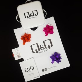 Resim Q&Q Q894J800Y Gümüş Siyah Deri Kordonlu Erkek Kol Saati 