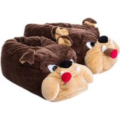 Resim Twigy Aa0614 Tw Bulldog 2 Kahve Hayvan Figürlü Kadın Panduf 6923 Renkli Çok Renkli 