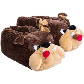 Resim Twigy Aa0614 Tw Bulldog 2 Kahve Hayvan Figürlü Kadın Panduf 6923 Renkli Çok Renkli 