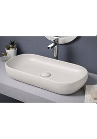 Resim Smanni - Niv 70 Tezgah Üstü Lavabo Mat Sahra - Lv1191-209- Bej 