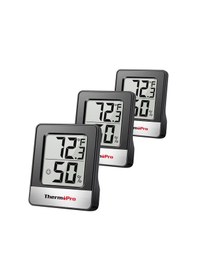 Resim Thermopro Tp49b Mini Iç Mekan Dijital Sıcaklık Ve Nem Ölçer Termometre 3 Adet 