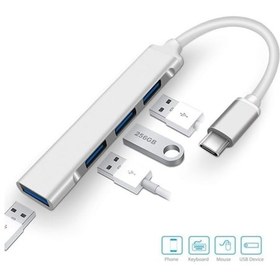 Resim Macbook 4 Port Usb 3.0 Hub Çevirici Çoğaltıcı Type C Çoklayıcı 4 