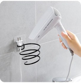 Resim Yapışkanlı Saç Kurutmalık Siyah , Sihirli Yapışkanlı Siyah Saç Kurutma Makine Askısı 