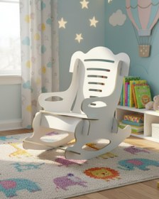 Resim Reyo Beyaz Sallanan Puzzle Çocuk Sandalyesi 