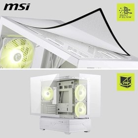 Resim MSI MAG FORGE M110R AIRFLOW TEMPERLİ CAM 3X120MM 1X120MM ARGB FAN MATX GAMİNG BİLGİSAYAR KASASI 