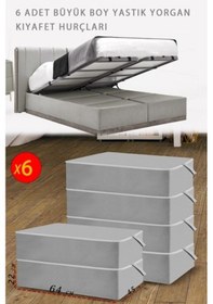Resim 6 Adet Büyük Boy Baza Altı Hurç 64 X 45 X 22 Gri 