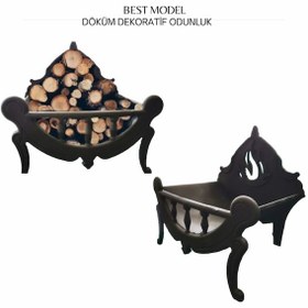 Resim Dekoratif Döküm Odunluk 