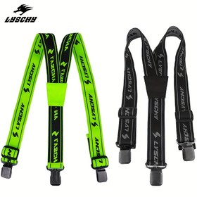 Resim Motosiklet Sürüşü Ağır Hizmet Brakeleri Pantolon Askıları Elastik Ayarlanabilir Y Geri Askıları Motosiklet Yarışları Pantolonları Powersports Temel Katmanlar - Üstler 