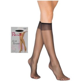 Resim Fit 15 Burunsuz Parlak Kadın Pantolon Diz Altı Çorabı Siyah 113 Safran Çok Renkli 
