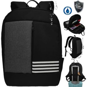 Resim U.S.F Notebook Bilgisayar 17'' Ped Korumalı Laptop Sırt Çantası Su ve Sıvı Geçirmez Kumaş 