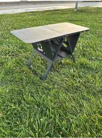 Resim Portatif Katlanır Kamp Masası, Piknik, Plaj, Outdoor Çelik Kamp M 