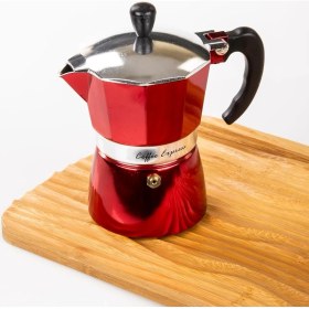 Resim Mokapot -3 Cups Coffeehutt Bigg Coffee Kahve Demleme Kahve Ekipmanı Italyan Filtre Kahve Makinesi,kırmızı 