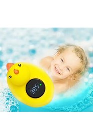 Resim TechStore Pil Hediyeli Bebekler için Su Sıcaklığı Ölçer Bebek Banyo Termometresi Ördek 