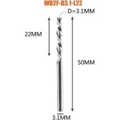 Resim 2Liyao WD2F-D3.1-L22 Dreanique 1 Adet Katı Karbür Freze Kesici 3.175 4 6 8mm 2 Flüt Spiral Yönlendirici Bit Karbür Uçlu Değirmen Ahşap Mdf Yukarı Kesme Aşağı Kesme (Yurt Dışından) 