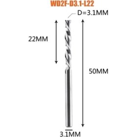Resim 2Liyao WD2F-D3.1-L22 Dreanique 1 Adet Katı Karbür Freze Kesici 3.175 4 6 8mm 2 Flüt Spiral Yönlendirici Bit Karbür Uçlu Değirmen Ahşap Mdf Yukarı Kesme Aşağı Kesme (Yurt Dışından) 