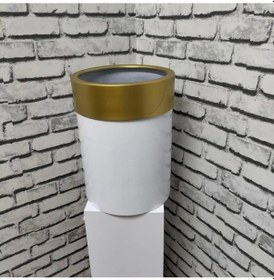 Resim Beyaz Darbuka Saksı 40 30 Yeşil 