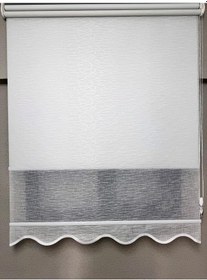 Resim Bbb Keten Kumaşlı Çift Mekanizmalı Tül Stor Perde Tsk1004 Beyaz 