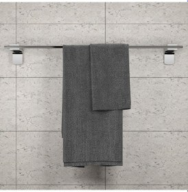 Resim Ahlez Premium Ikili Bornoz Askılık Uzun Havluluk 47Cm Ikili Set Krom 