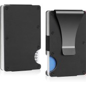 Resim 1 Adet Sıcak Satış RFID Engelleme Özellikli Cüzdan - İnce Alüminyum Alaşımlı Kredi Kartı Tutucu, İş Modası Üniseks Metal Kartlık, (Paskalya/Sevgililer Günü/Babalar Günü), Seyahat Aksesuarı | Modern Aksesuar | Yüksek Kaliteli Malzeme 