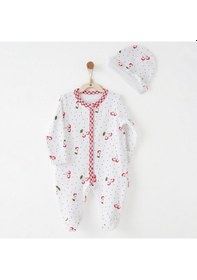Resim Andywawa Kız Bebek Tulum Takım Romper Anw-ac26687 Ekru 
