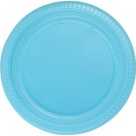 Resim Plastik Tabak 22cm 25'li - Açık Mavi 