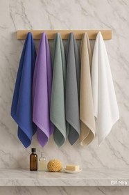 Resim 6 lı Softtouch El Yüz Banyo Havlusu Seti%100 Pamuklu 50x90 Cm 