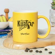 Resim İsme Özel Bayan Kuaför Sarı Kupa Bardak 