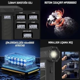 Resim Larskas Şarjlı Elektrikli Hava Üfleyici - 130000 Rpm, 4 Hız 