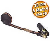 Resim Mini Spanzet Yük Gerdirme Halatı Gırgır 25 mm 5 Metre 400 Kg 