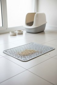 Resim yusa stores Kedi Köpek Mama ve Kum Matı Yıkanabilir Tuvalet Önü Paspası Büyük Boy 52x42 cm 