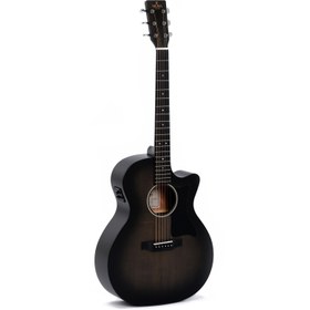 Resim Sigma GMC-STE-BKB Cutaway Elektro Akustik Gitar (Blackburst) 
