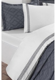 Resim Özdilek Veronica Çift Kişilik Yatak Örtülü Nevresim Takımı Gri 