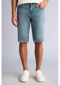 Resim Defacto Slim Fit Dar Kesim Jean Bermuda Şort F4220ax25smnm29 Yeşil 